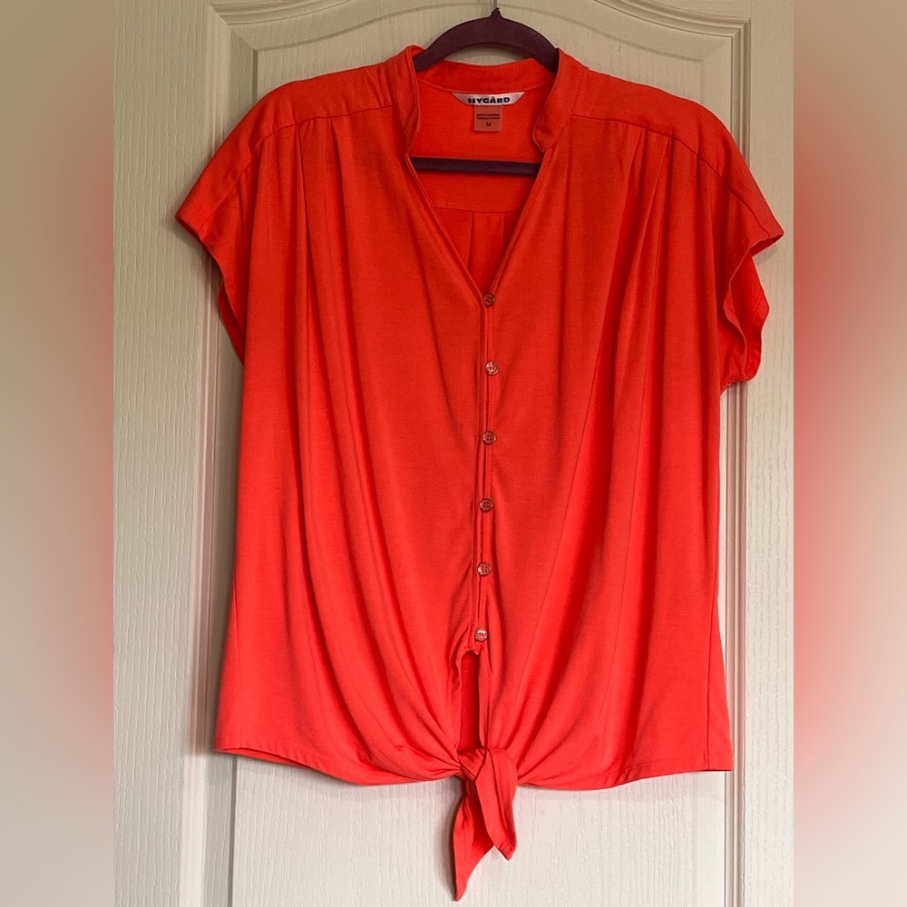 🌺NYGARD Ladies Cap Sleeve Coral Shirt